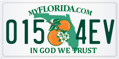 FL license plate 0154EV