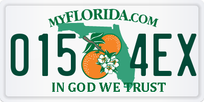 FL license plate 0154EX
