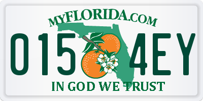 FL license plate 0154EY