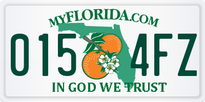 FL license plate 0154FZ