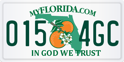 FL license plate 0154GC
