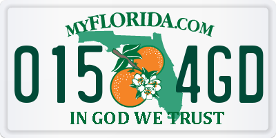 FL license plate 0154GD