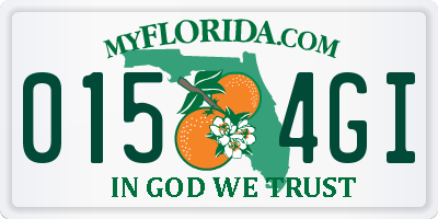 FL license plate 0154GI