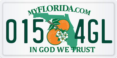 FL license plate 0154GL