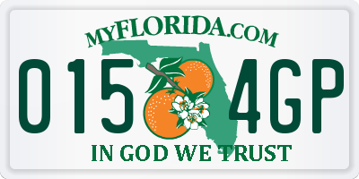 FL license plate 0154GP