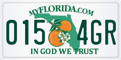 FL license plate 0154GR