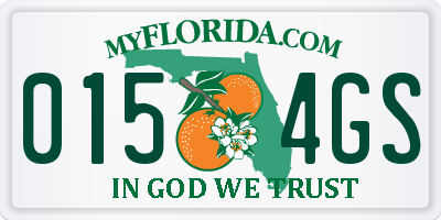 FL license plate 0154GS