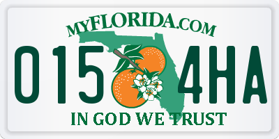 FL license plate 0154HA