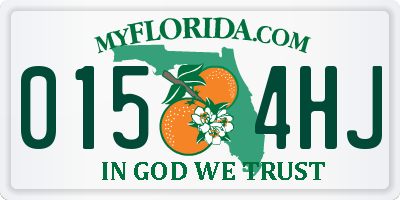 FL license plate 0154HJ