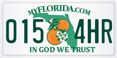 FL license plate 0154HR