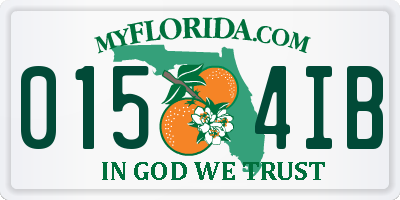 FL license plate 0154IB