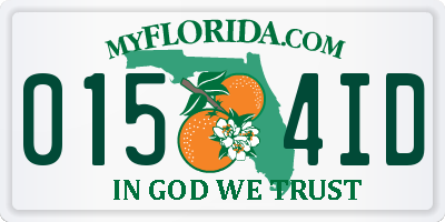 FL license plate 0154ID
