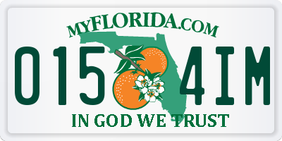 FL license plate 0154IM
