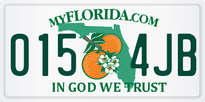 FL license plate 0154JB