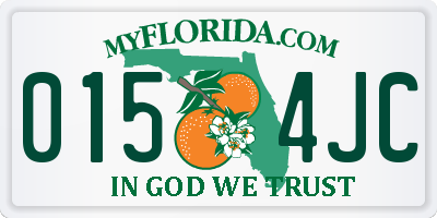 FL license plate 0154JC
