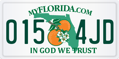 FL license plate 0154JD