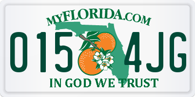 FL license plate 0154JG