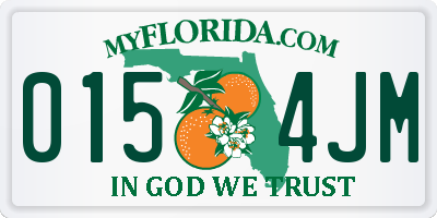 FL license plate 0154JM