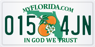 FL license plate 0154JN