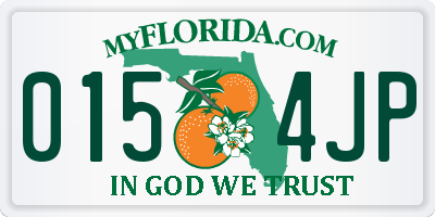 FL license plate 0154JP
