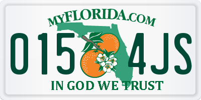 FL license plate 0154JS