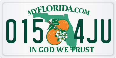 FL license plate 0154JU