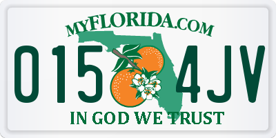 FL license plate 0154JV