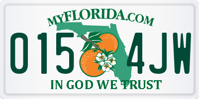 FL license plate 0154JW