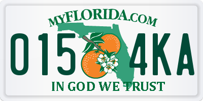 FL license plate 0154KA