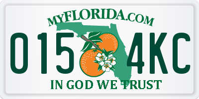 FL license plate 0154KC