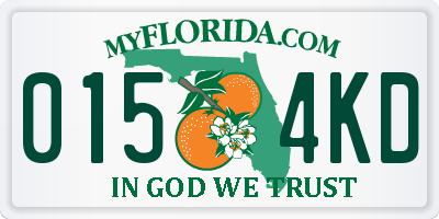 FL license plate 0154KD