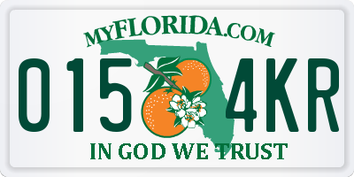 FL license plate 0154KR