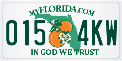FL license plate 0154KW