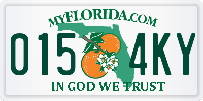 FL license plate 0154KY