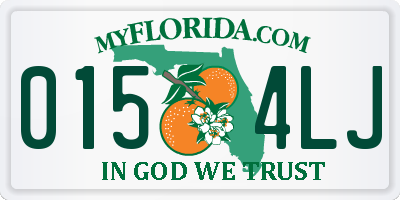 FL license plate 0154LJ