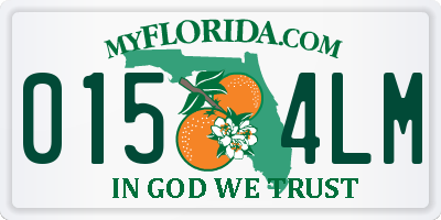 FL license plate 0154LM