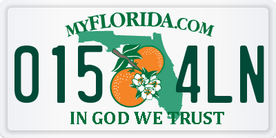 FL license plate 0154LN