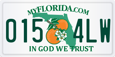 FL license plate 0154LW