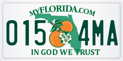 FL license plate 0154MA