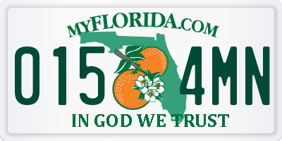 FL license plate 0154MN