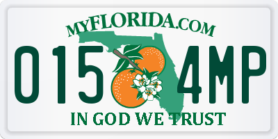FL license plate 0154MP