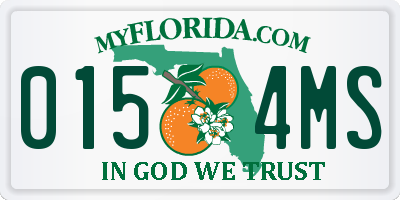 FL license plate 0154MS