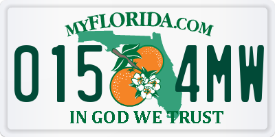 FL license plate 0154MW