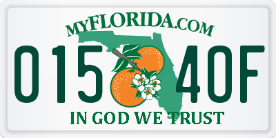 FL license plate 0154OF