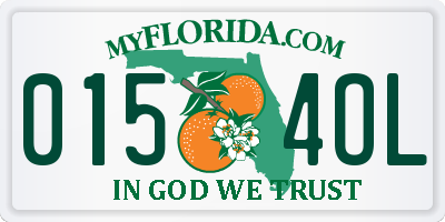 FL license plate 0154OL