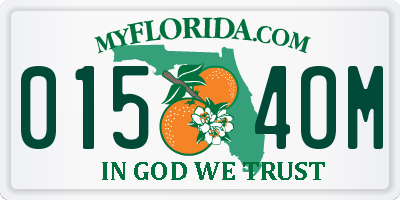 FL license plate 0154OM