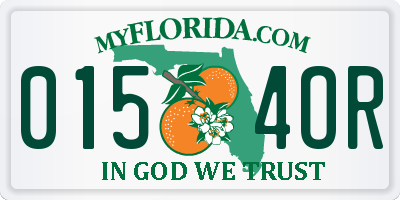 FL license plate 0154OR