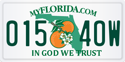 FL license plate 0154OW