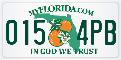 FL license plate 0154PB