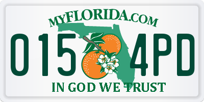 FL license plate 0154PD